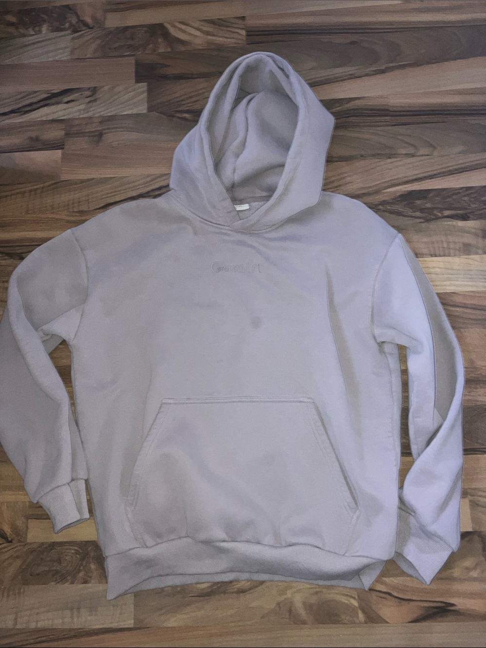 Comfrt Tan beige Hoodie sweatshirt pullover women’s Sz L